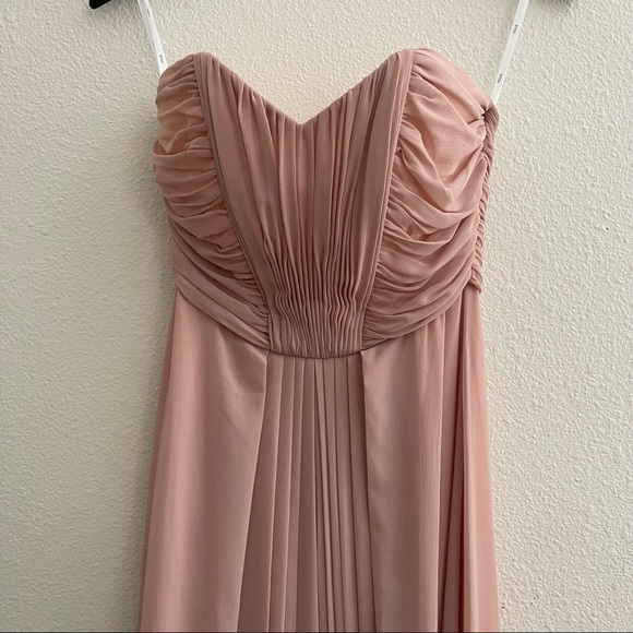 Wtoo by Waters Blush Bridesmaid Gown Sz 2 - Picture 3 of 10